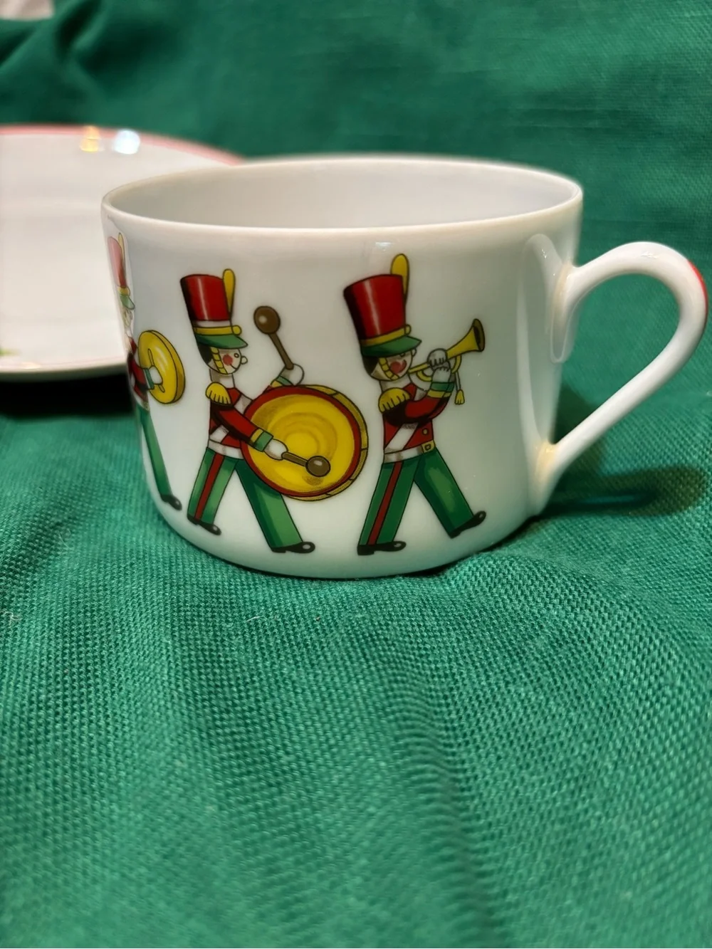 Vista Alegre Christmas Magic Toy Soldiers Band Cup and Saucer